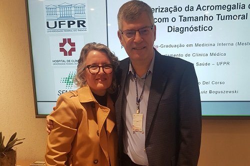 Dra. Maria Augusta K. Zella, presidente da SBEM-PR, e Dr. César Luiz Boguszewski